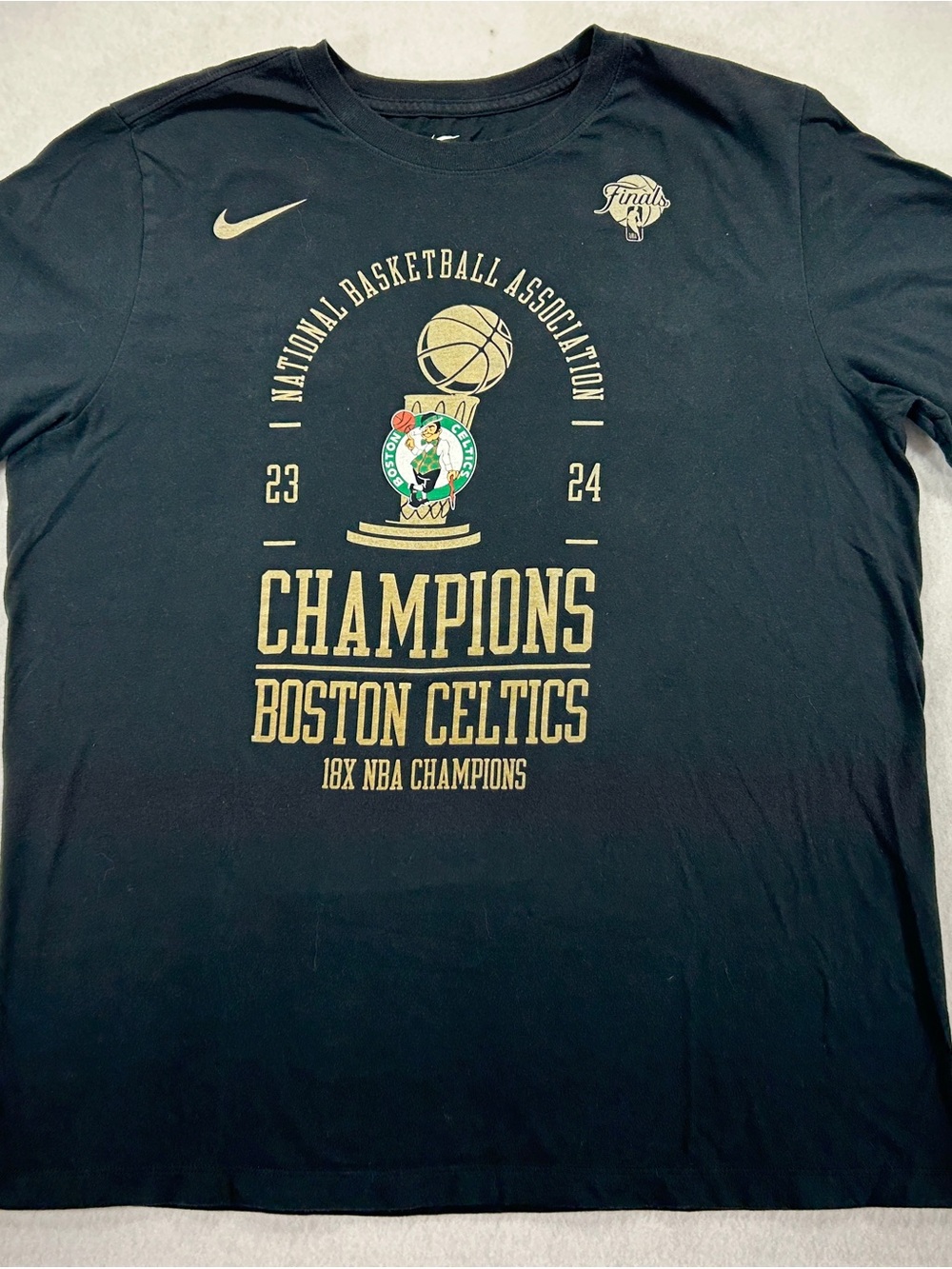 Nike Black & Gold Boston Celtics Champions Tee